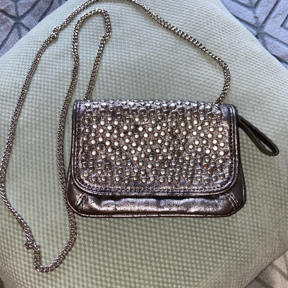 Gap - Vegan leather studded crossbody - double magnet closure one inside zipper